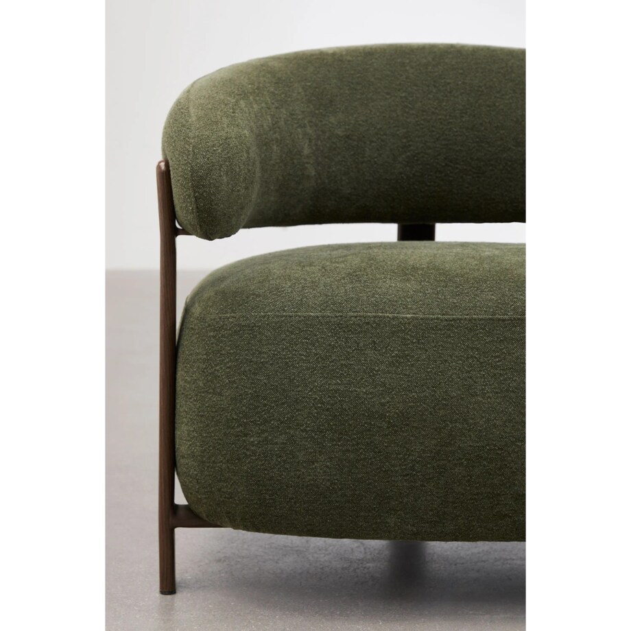 Fotel z tkaniny szenilowej Jolie, butelkowa zieleń