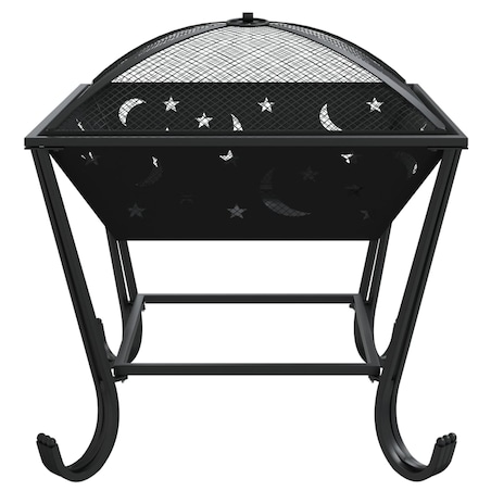 vidaXL Palenisko z pogrzebaczem, 50 cm, XXL, stal