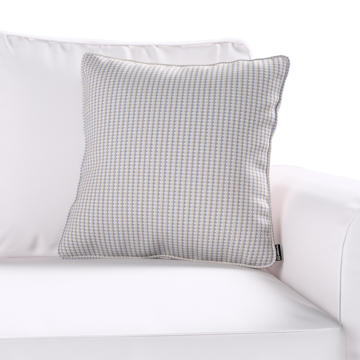 Poszewka Gabi na poduszkę 60x60 beżowo-niebieski