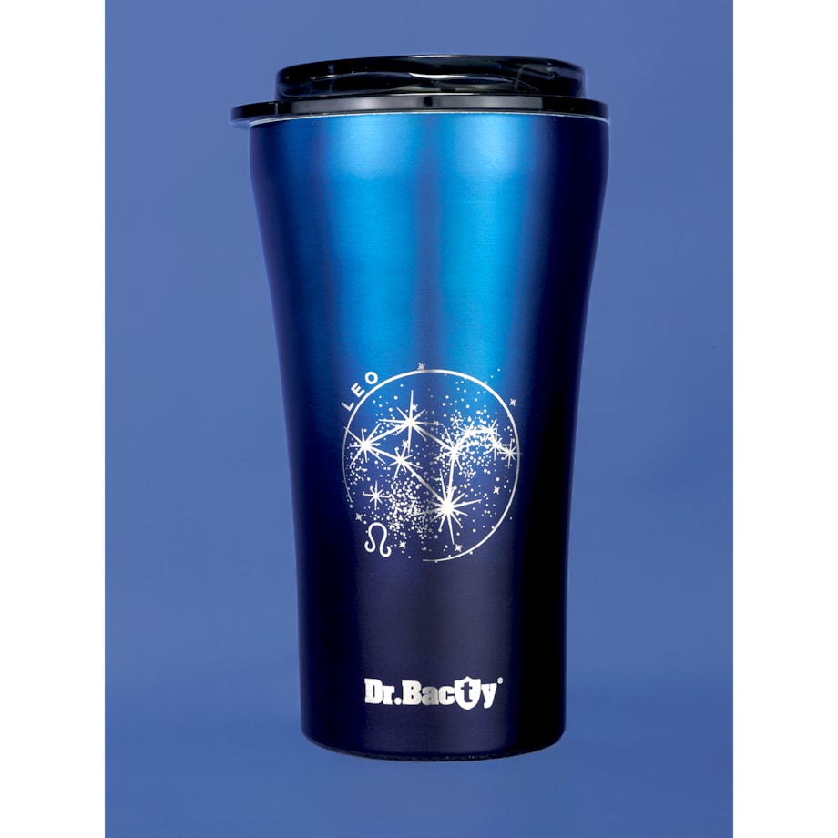Kubek termiczny na kawę Dr.Bacty Apollo 2.0 "Lew" - 360 ml - Monaco Blue