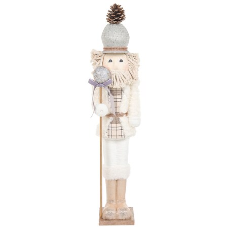 Zestaw 2 figurek dekoracyjnych ALANIEMI 52/79 cm Dziadek do orzechów Beżowy