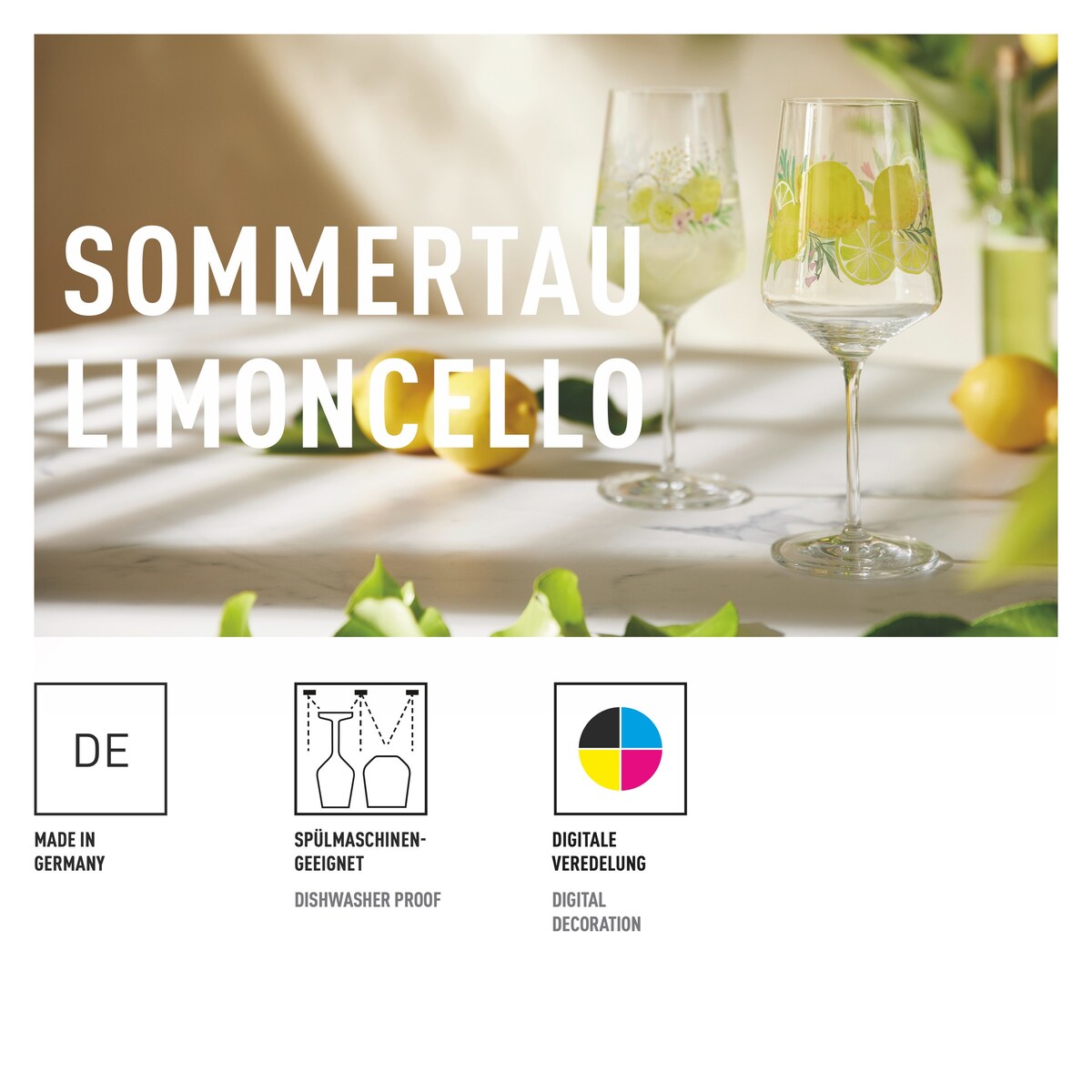 Ritzenhoff Zestaw 2 szt. kieliszków do aperitif koktajli soków kryształ Sommertau Limoncello ilustrator H. Symonovych