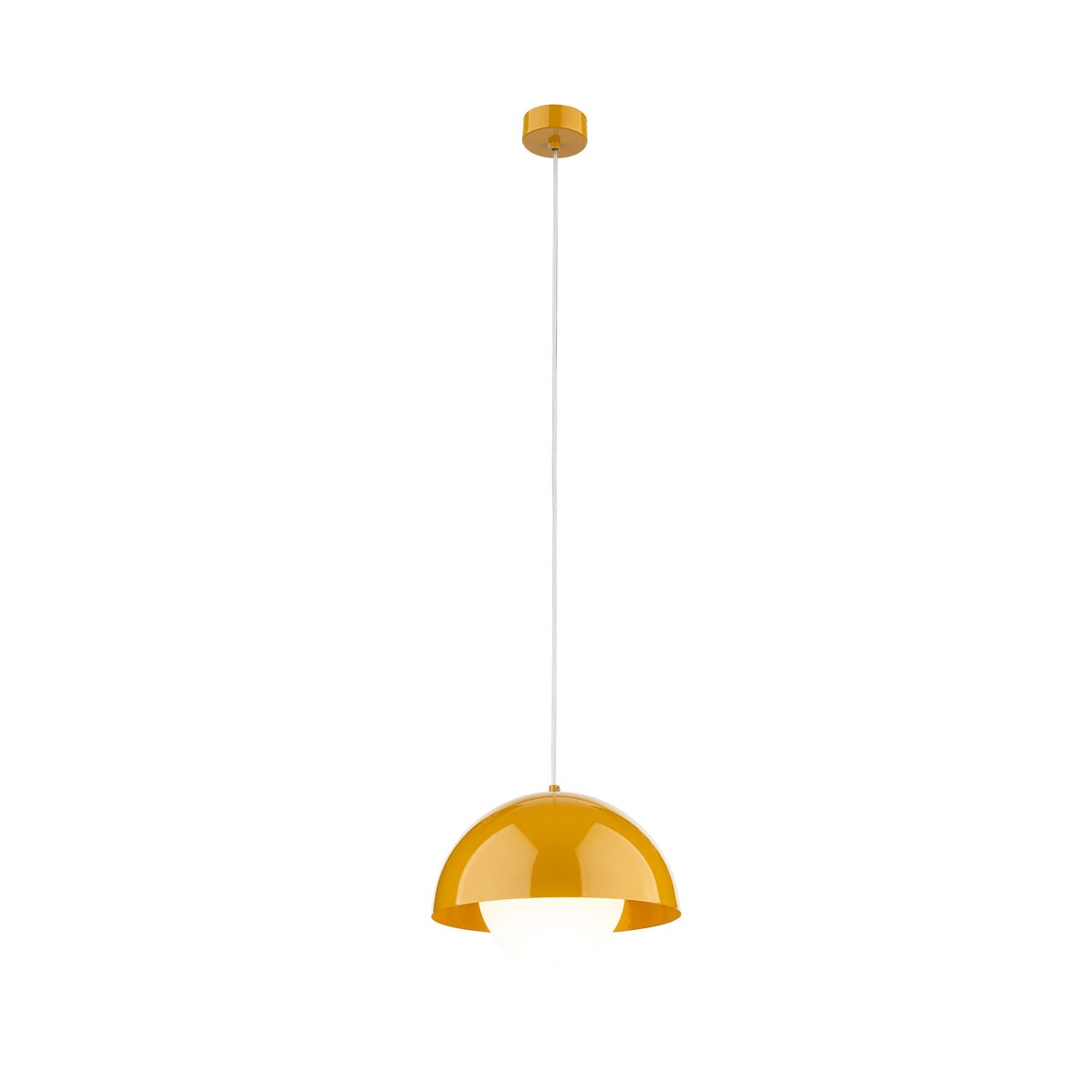 Lampa wisząca TK Lighting BONO OCHRA 10275, ochra/biała, E27, regulowana wysokość 160 cm, średnica 27 cm