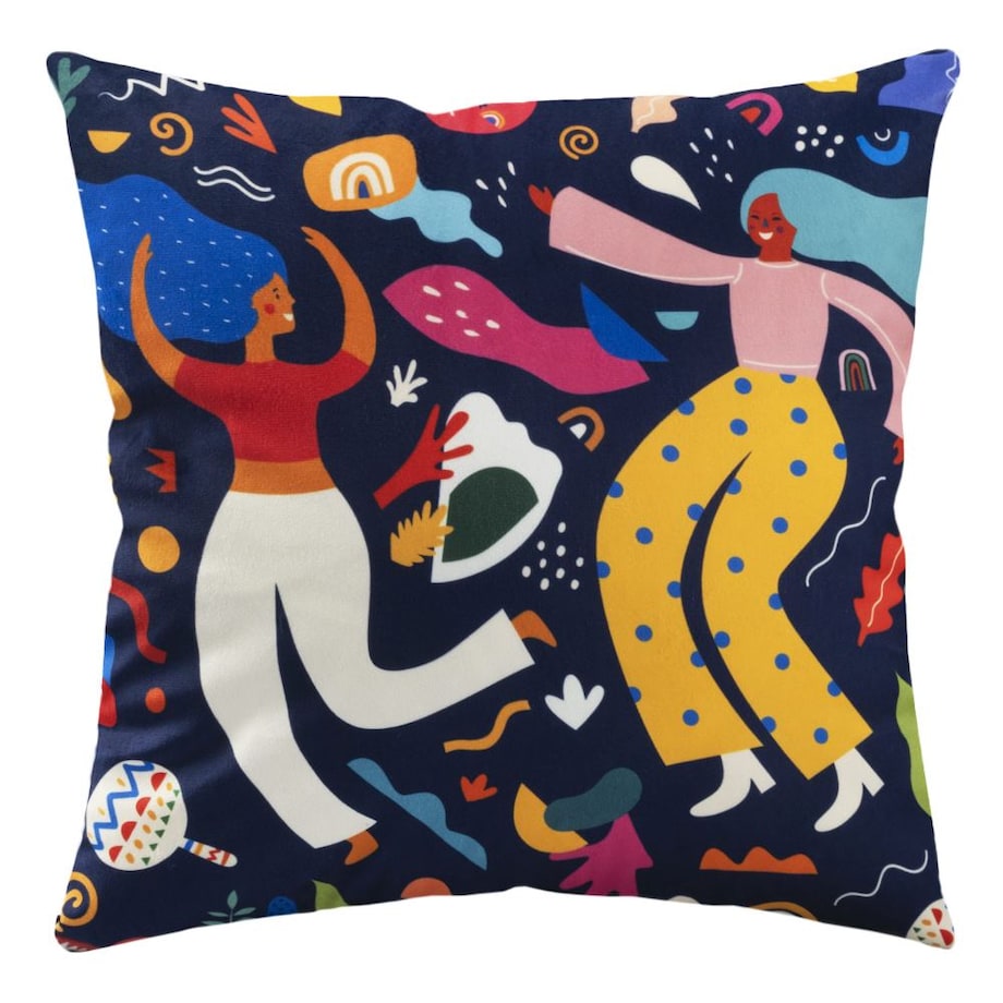 Poszewka dekoracyjna 43x43 granatowa, letnie party