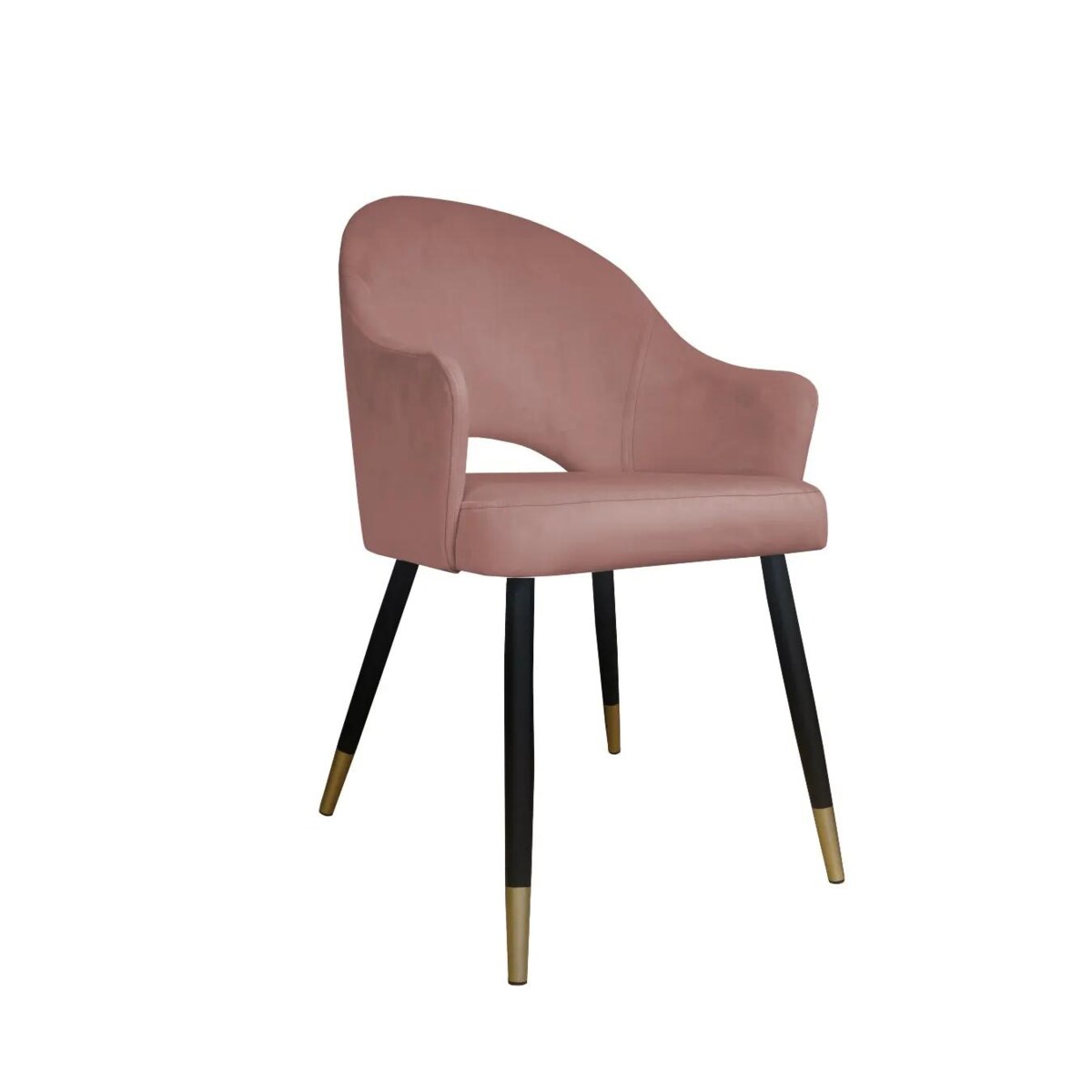 Krzesło JENISEJ VELVET GOLD różowe