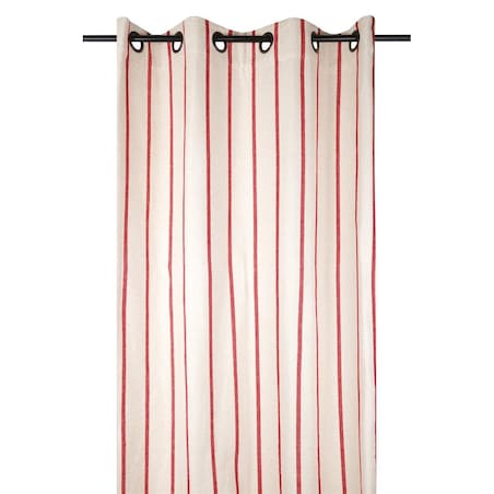 Zasłona okienna w paski 135x260 cm APARDA-2 pomarańczowe