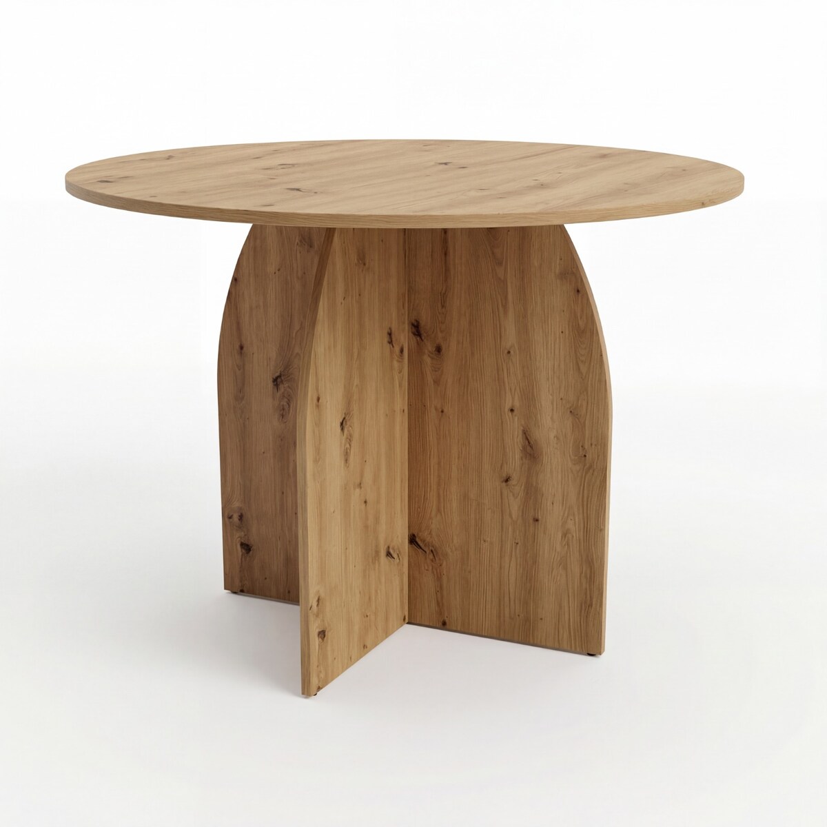 Stół do Jadalni Salonu YAPANDI Okrągły 100 cm Dąb Artisan Styl Japandi PREMIUM