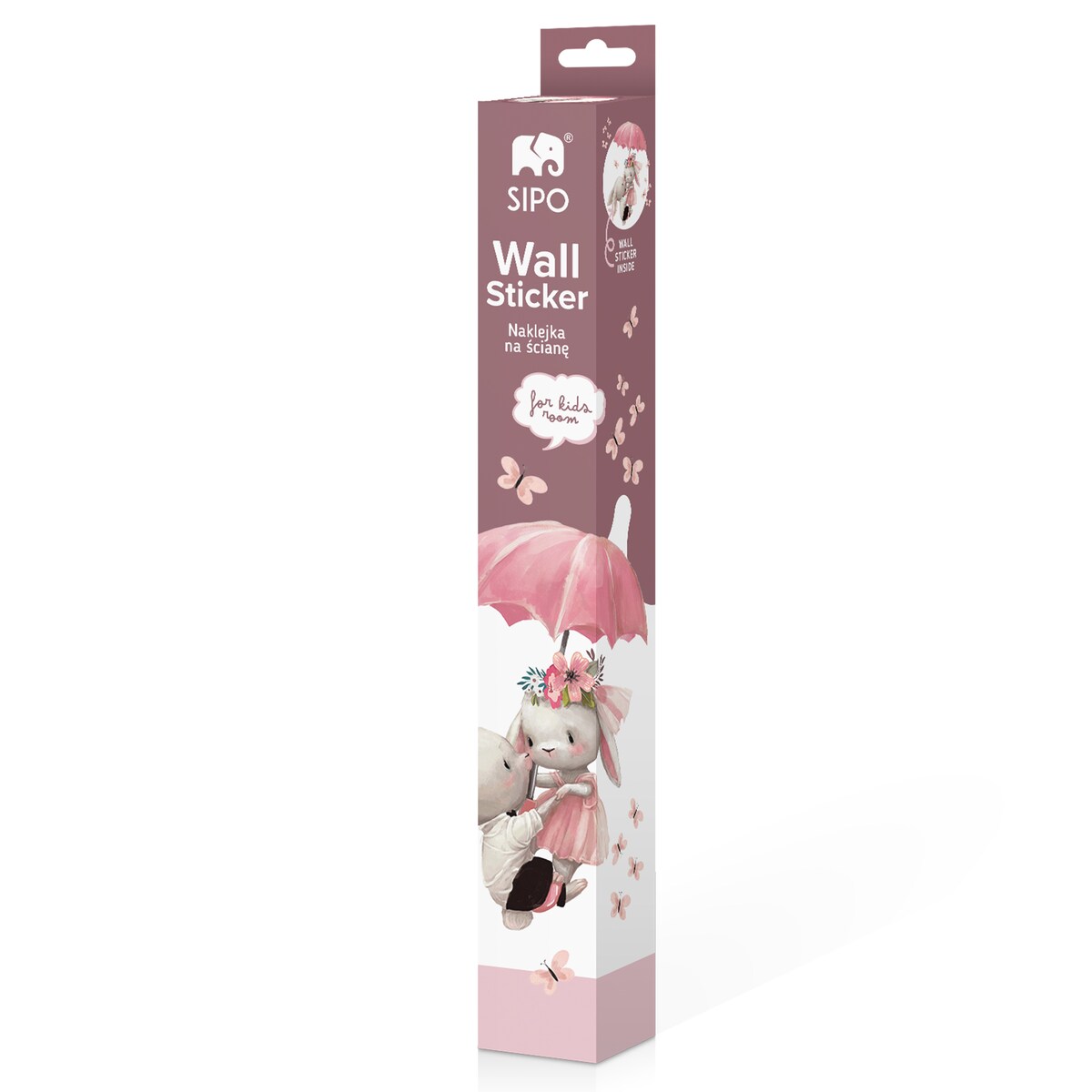 naklejki na ścianę do pokoju dziecka, sipo, króliczki pod parasolem