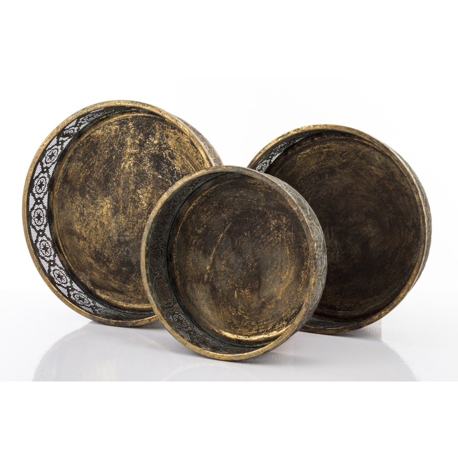 Osłonka metalowa 2 szt. 18x35 i 14x31 cm MERIDA-2 złota