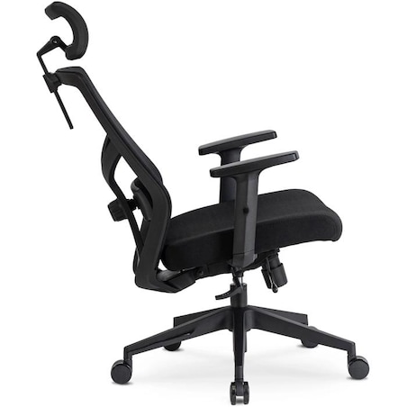 Krzesło biurowe obrotowe ergonomiczne czarne BENTO