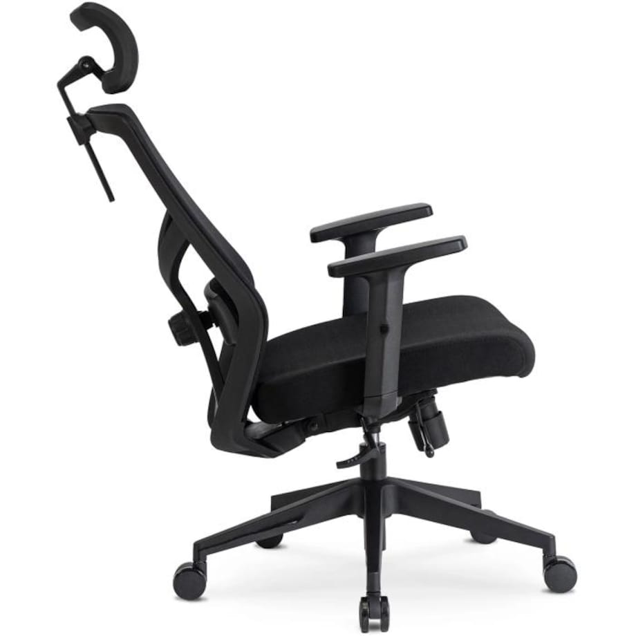 Krzesło biurowe obrotowe ergonomiczne czarne BENTO