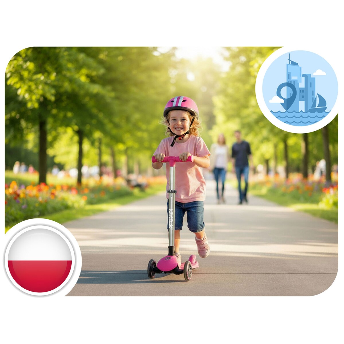 Hulajnoga trójkołowa dla dzieci Ricokids Jelly balansowa świecąca w ciemności 765901