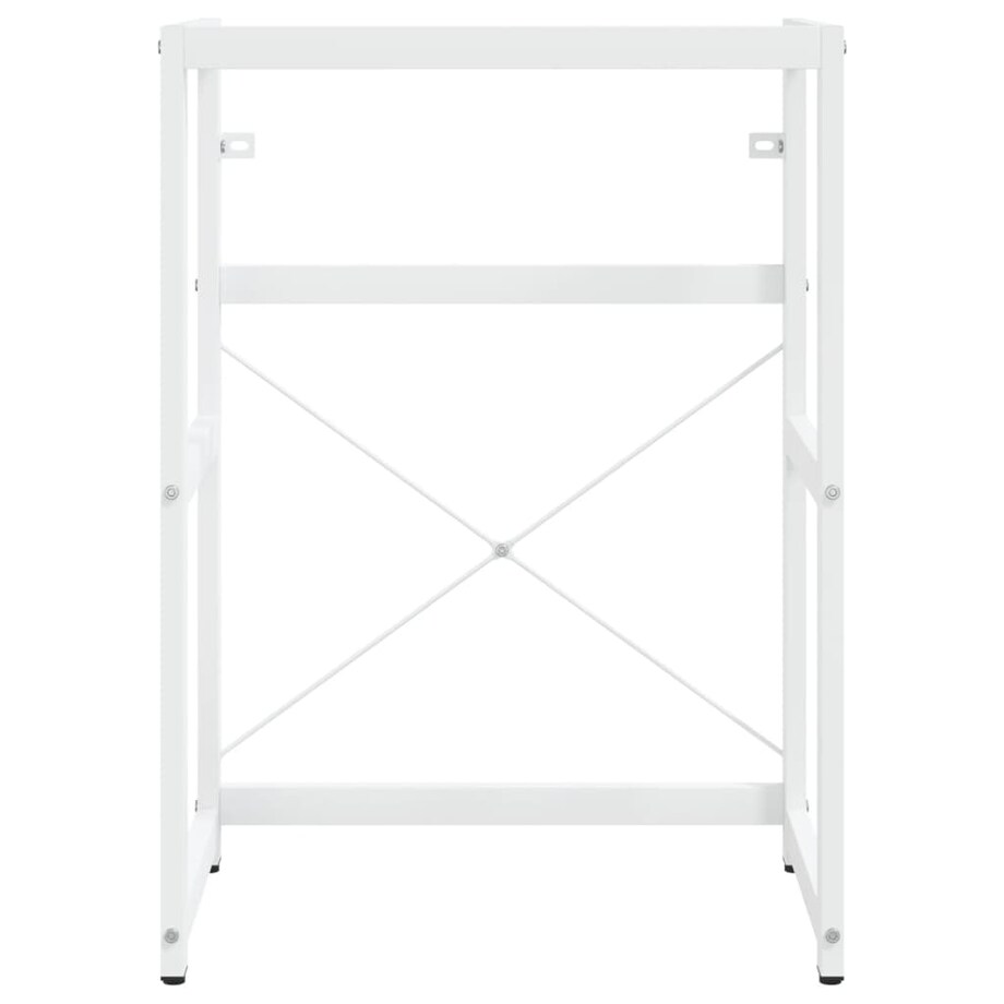 vidaXL Stelaż łazienkowy z wbudowaną umywalką, biały, żelazo