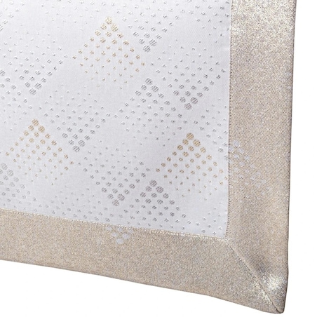Bieżnik plamoodporny LZS kropki - 40x180 cm - złoty