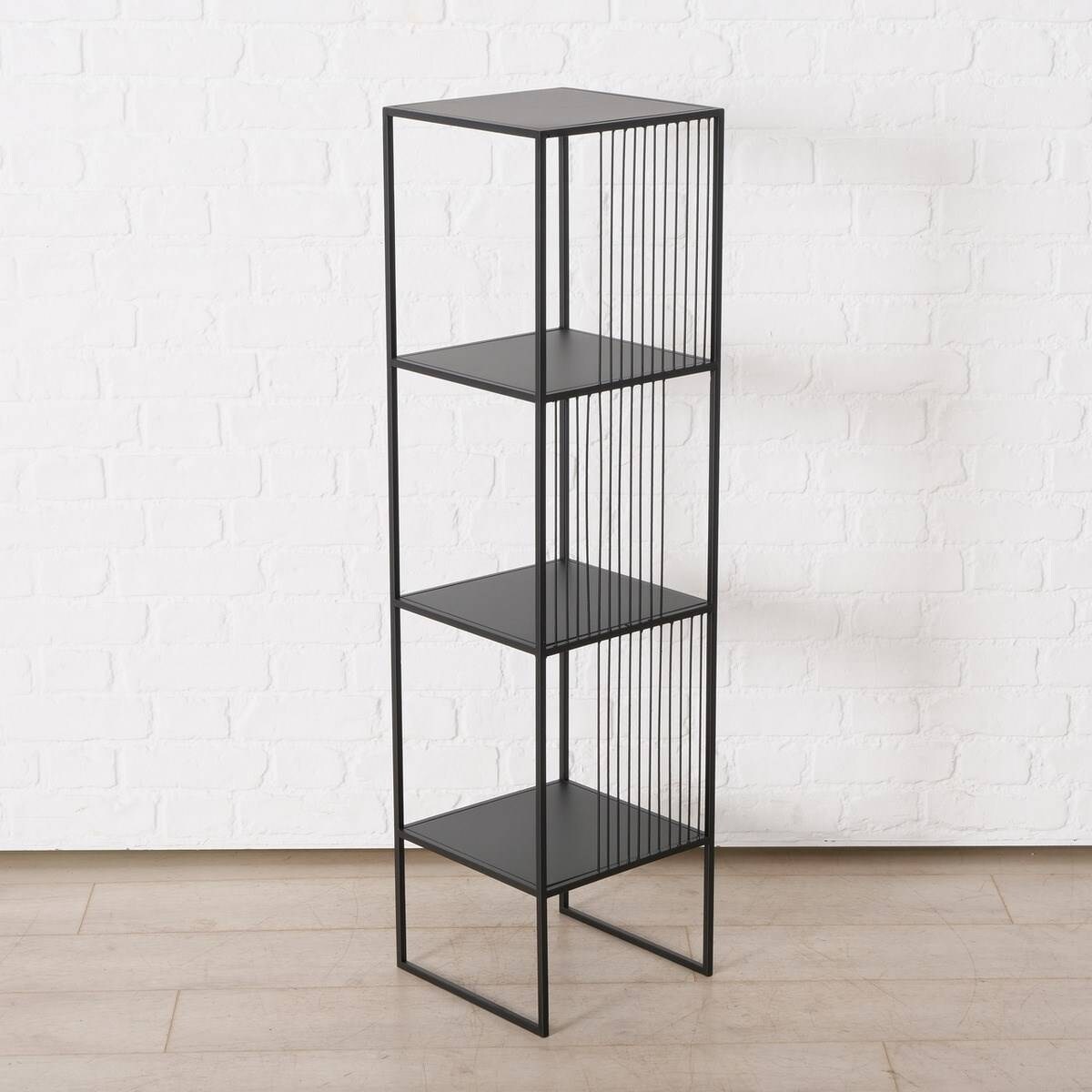 Metalowy regał Cindy, 4 półki, 115 x 30 cm