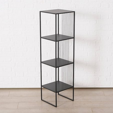 Metalowy regał Cindy, 4 półki, 115 x 30 cm