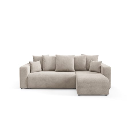 Narożnik EVORA L z pojemnikiem tkanina miękki plusz Kolor: Onega 02