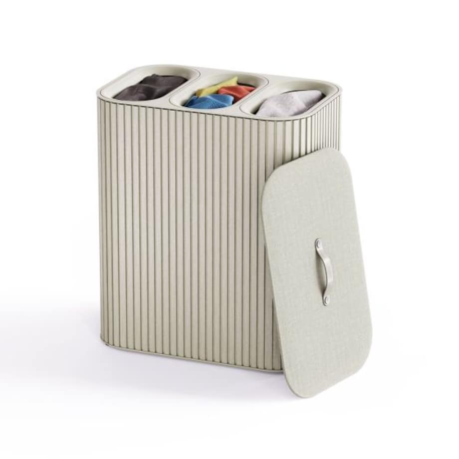 Kosz na pranie potrójny (ecru) Tota Lux Joseph Joseph