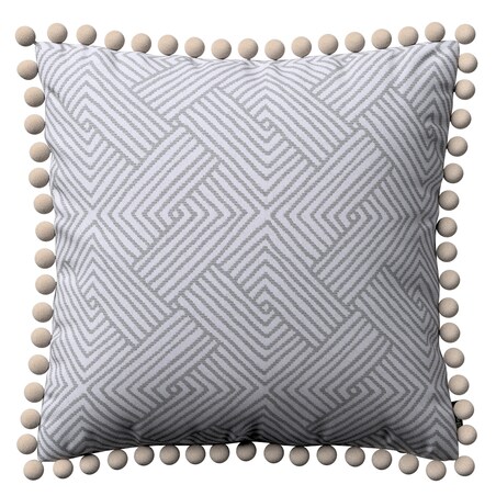 Poszewka Wera na poduszkę 45x45 szare wzory geometryczne