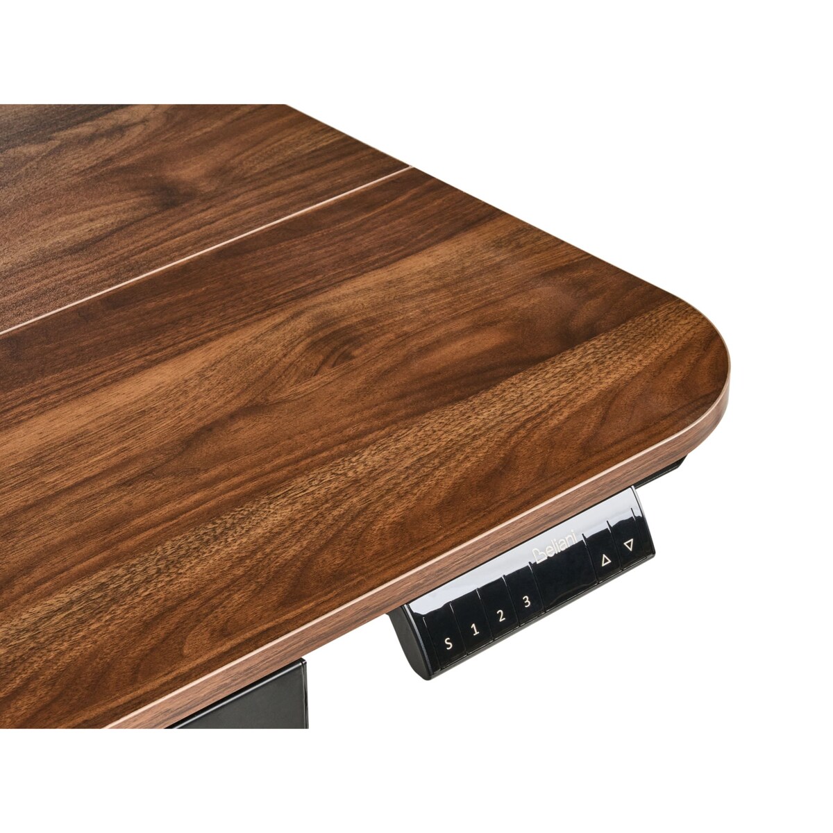 Biurko regulowane elektrycznie WILBANKS Brązowy/ czarny 120 cm 60 cm Z portem USB