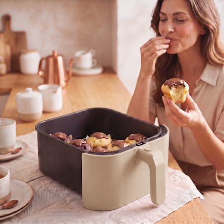 Frytkownica beztłuszczowa Air Fryer 5 L 1500 W HU.KA CrunchUp - Dune Sand