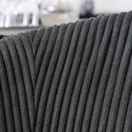 Krzesło Tapicerowane TINKA Czarne Sztruksowe Nowoczesne Loft