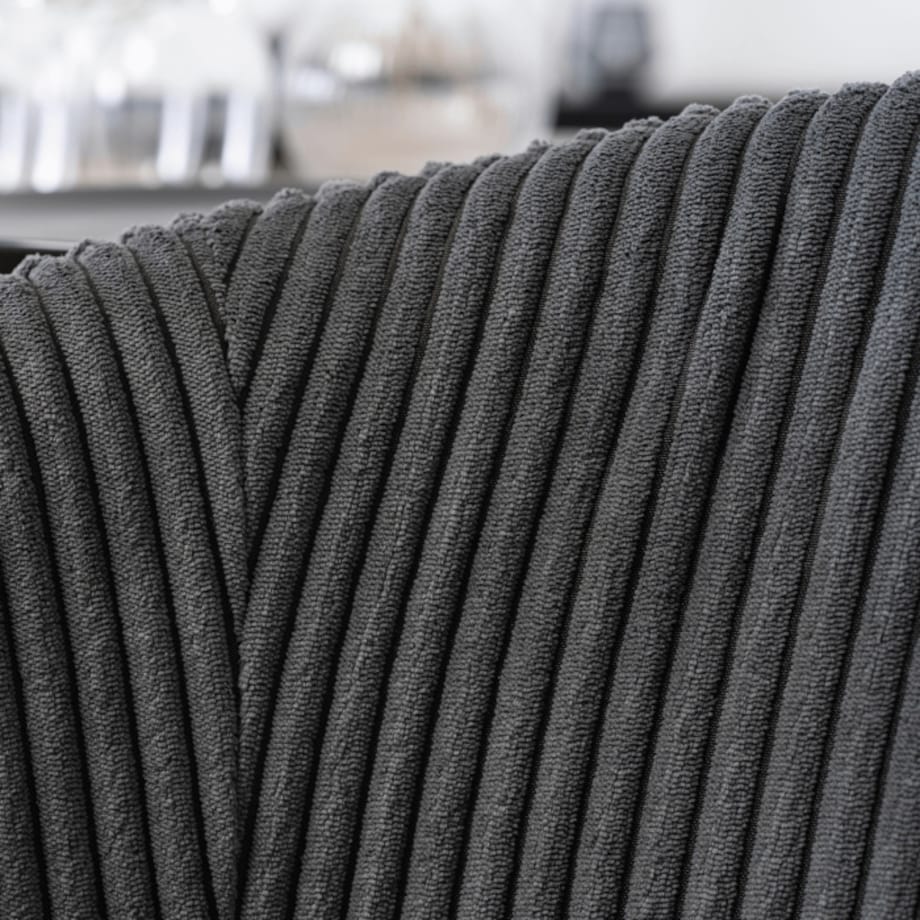 Krzesło Tapicerowane TINKA Czarne Sztruksowe Nowoczesne Loft