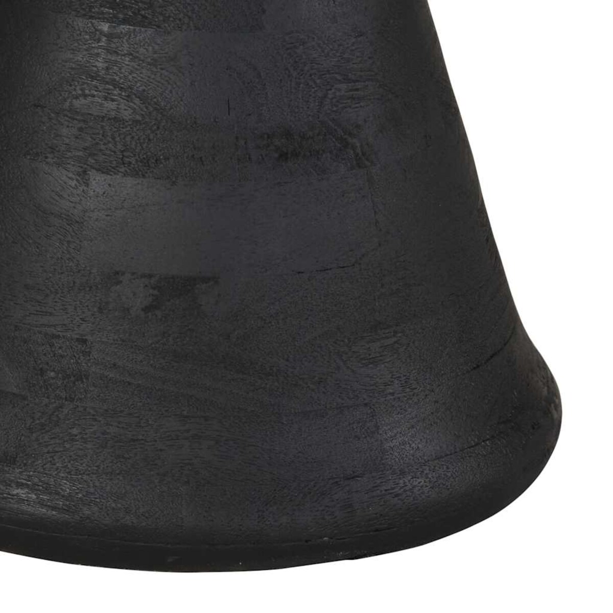 vidaXL Stolik boczny czarny Ø50x40 cm lite drewno mango