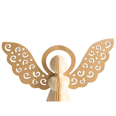 Zestaw 3 figurek dekoracyjnych EIRA Anioł 24/28/33 cm Beżowy