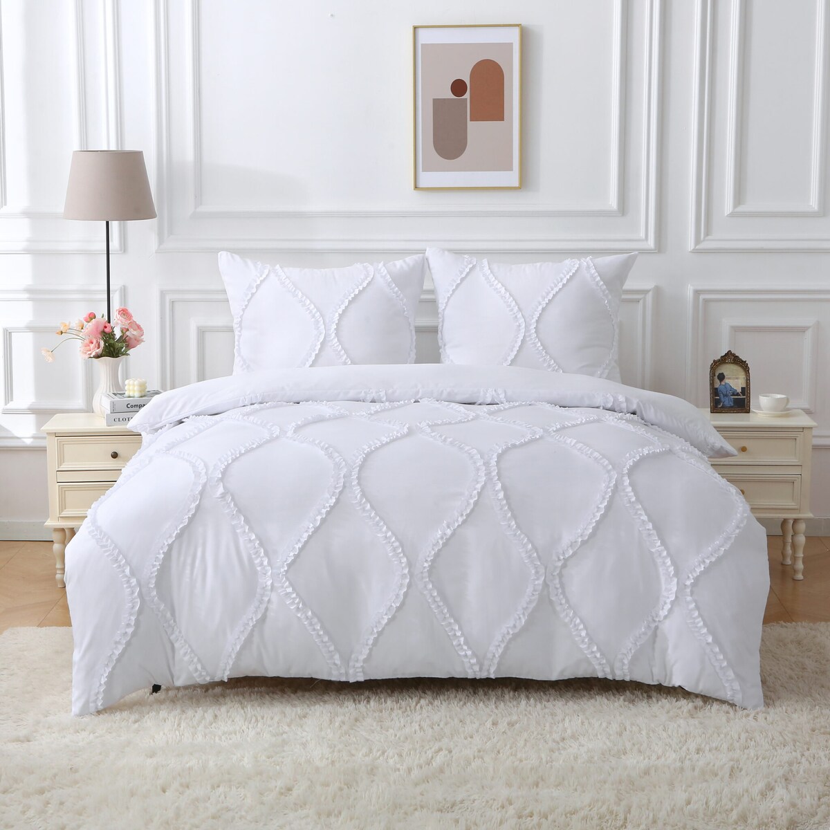 pościel "royal" 180x200 cm mikrofibra biały