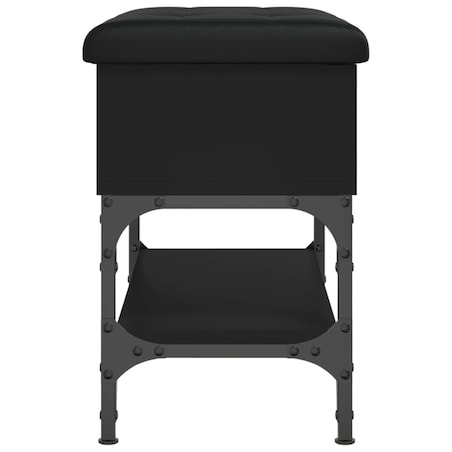 vidaXL Ławka na buty, czarna, 62x32x45 cm, materiał drewnopochodny