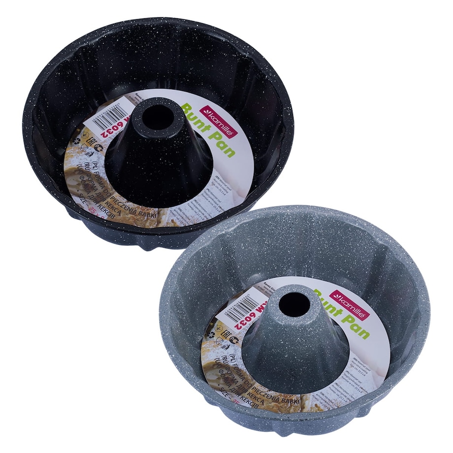 Forma blacha do pieczenia ciasta babki z powłoką marmurkową 25cm KAMILLE
