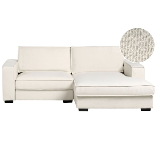 Narożnik KOLDING Boucle Jasnobeżowy Lewostronny