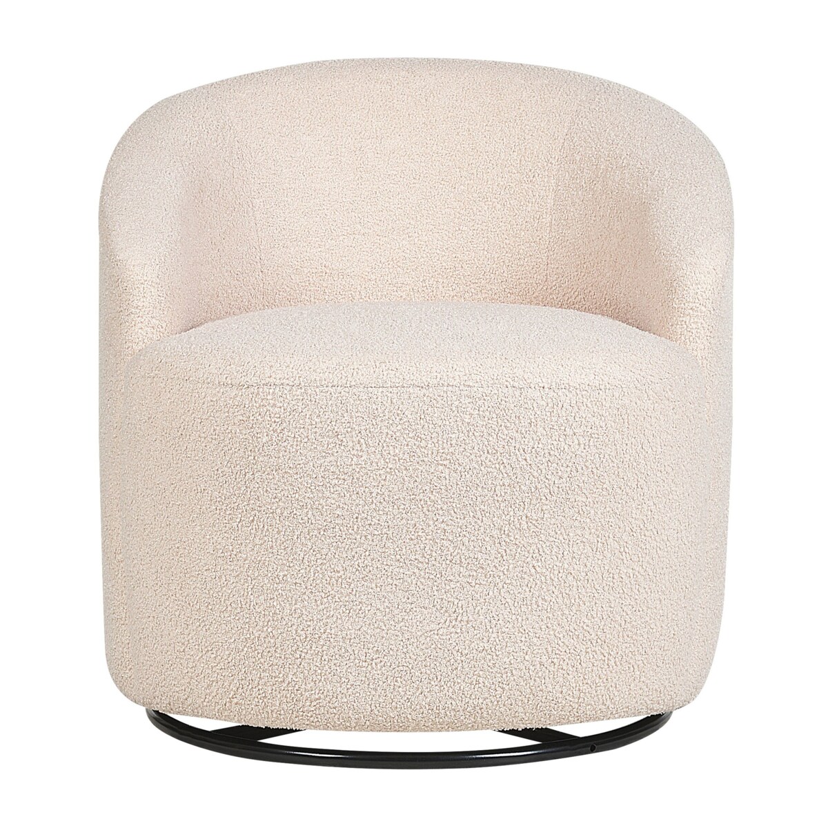 Fotel obrotowy boucle beżowy DAVIK