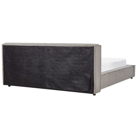 Łóżko tapicerowane 180 x 200 cm szare LINARDS