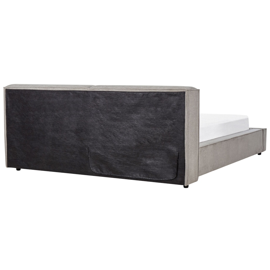 Łóżko tapicerowane 180 x 200 cm szare LINARDS