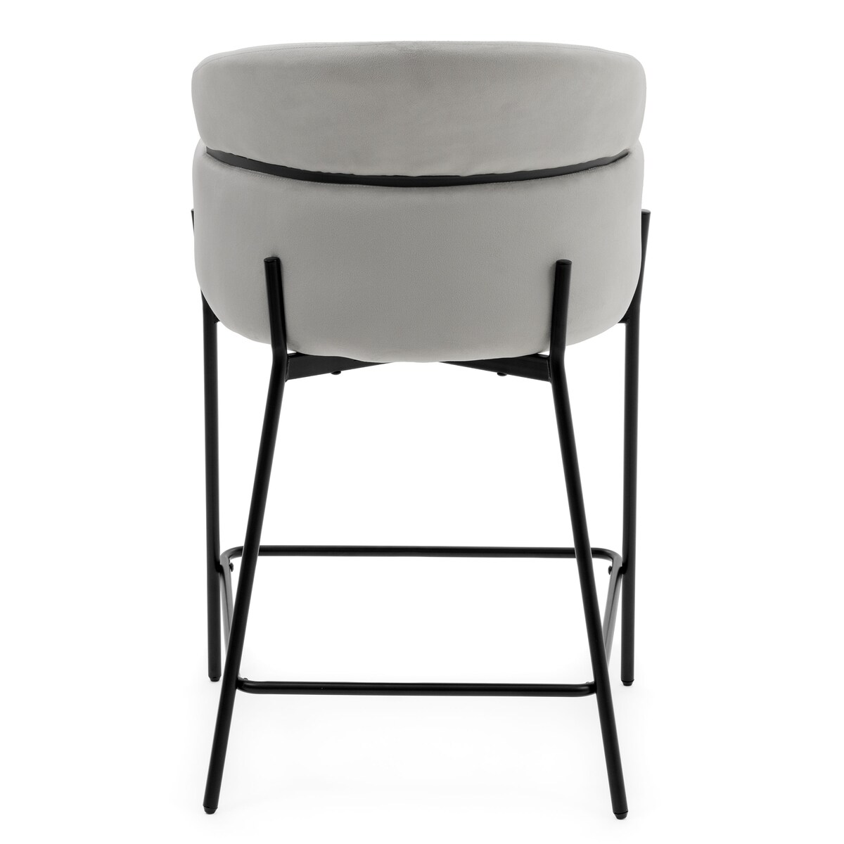 Hoker tapicerowany welurowy do salonu BOLZANO jasnoszary