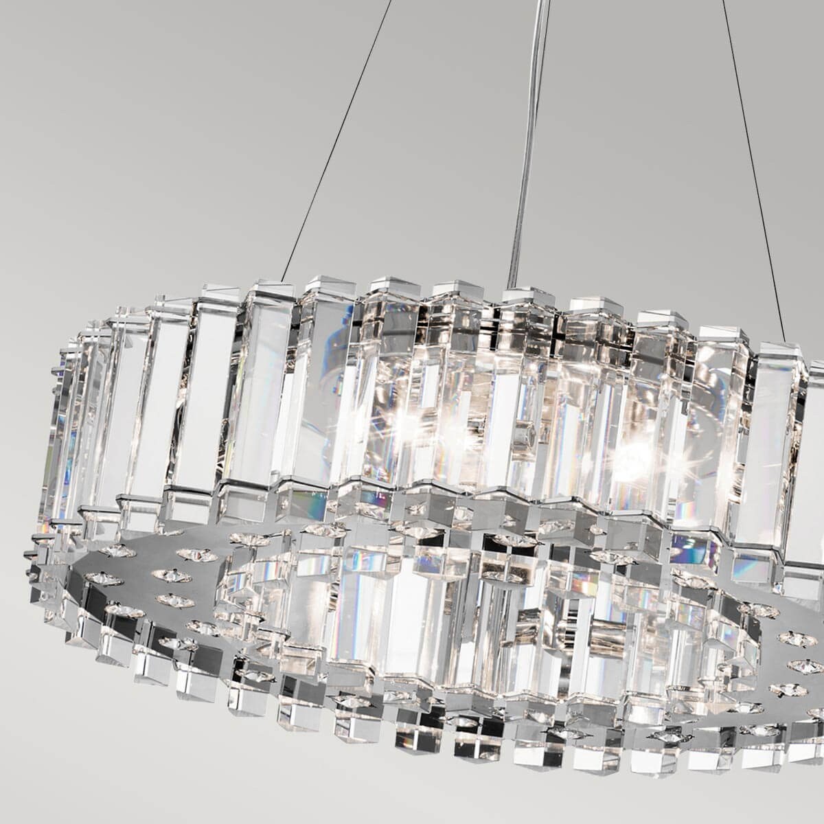 Kryształowa lampa zwieszana Crystal Skye KL-CRYSTAL-SKYE8 Kichler IP44 chrom