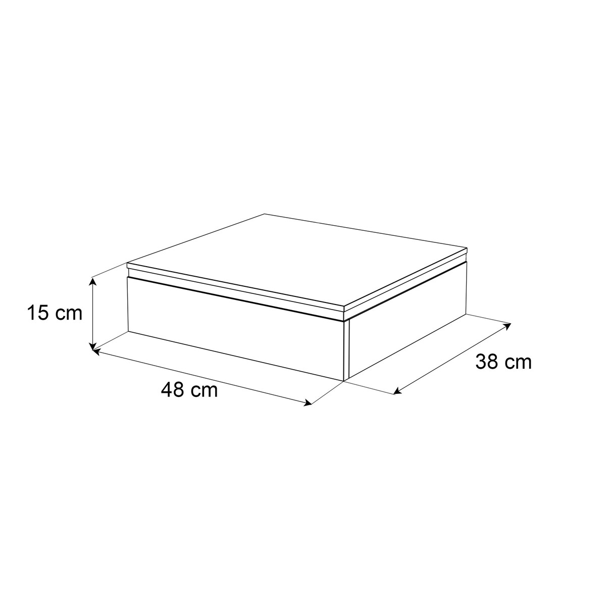Stolik nocny AURORA wiszący kaszmir