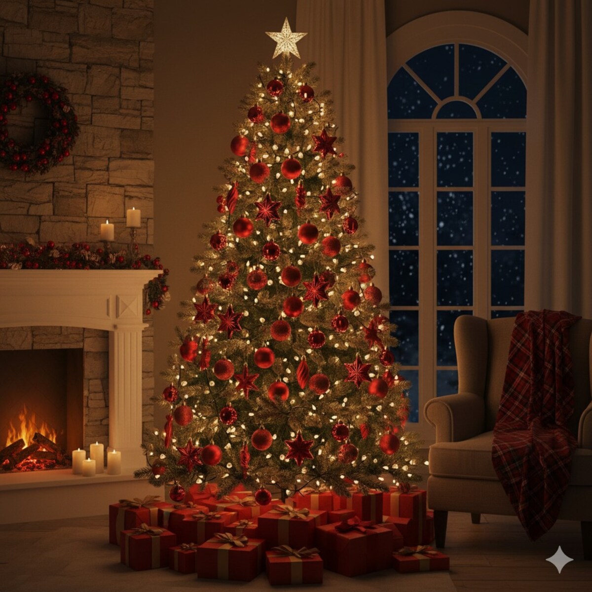 Zestaw ozdób na choinkę, różne kształty i rozmiary, 32 szt.