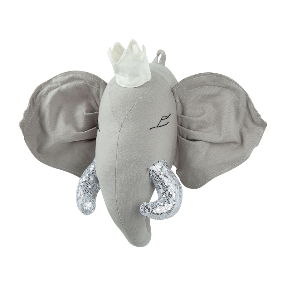 Pluszowa dekoracja ścienna słoń szary TANTOR