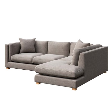Pomo sofa narożna prawa Jasnoszara