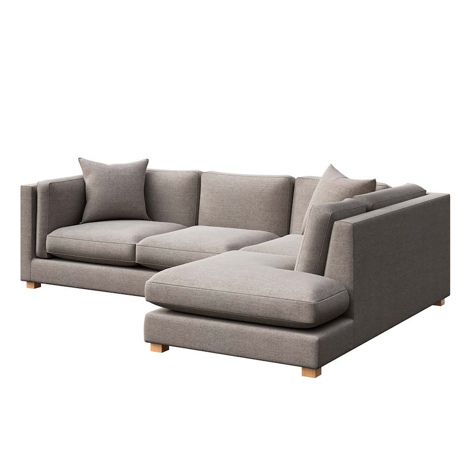 Pomo sofa narożna prawa Jasnoszara