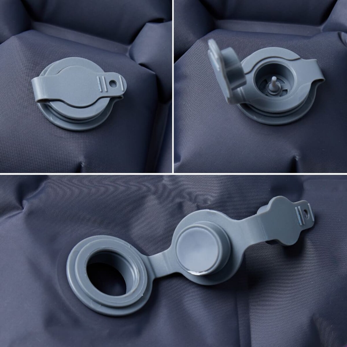 vidaXL Dmuchany materac turystyczny, 1-osobowy, szary, 190x58x6 cm