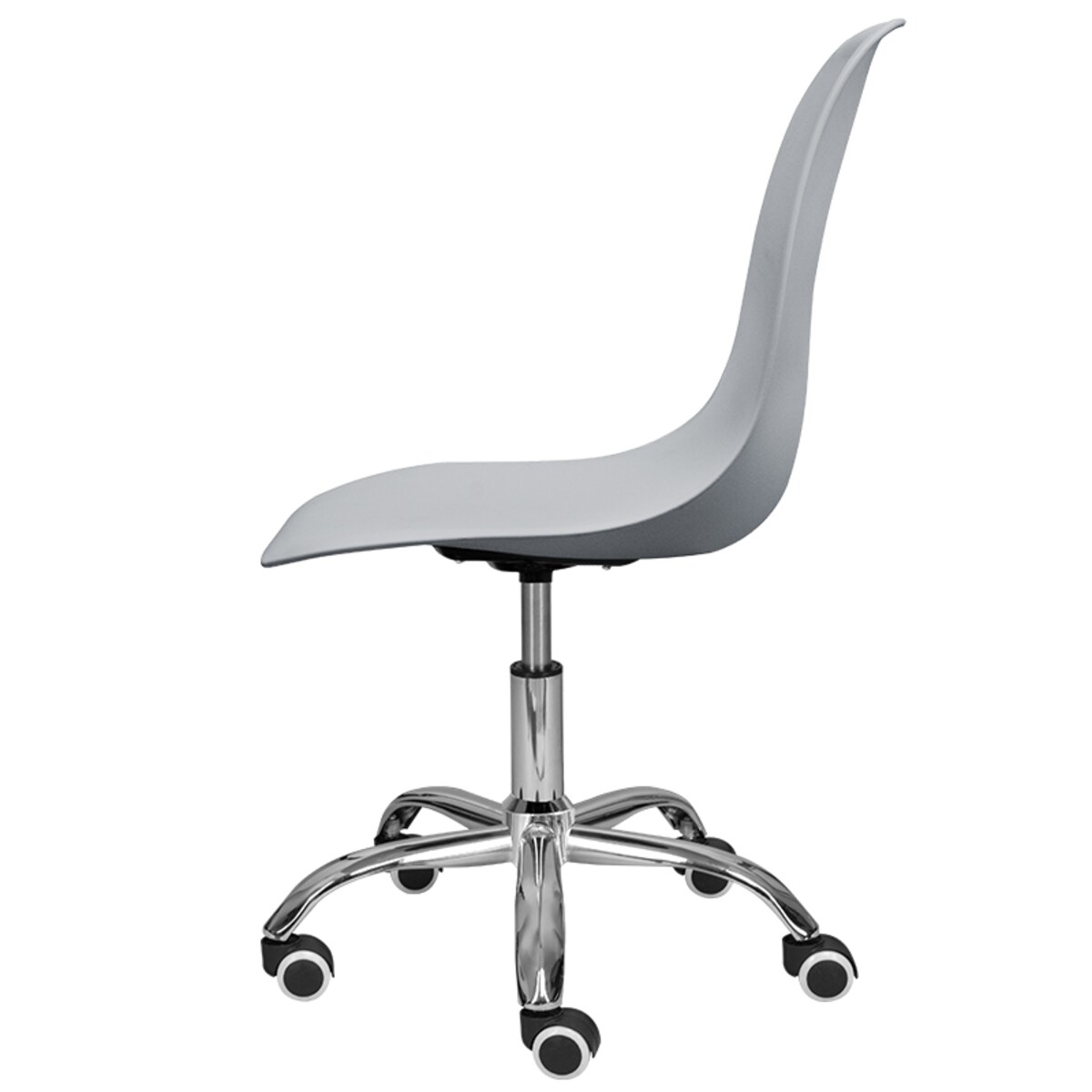 Fotel krzesło biurowe obrotowe do biurka gabinetu plastikowe szare