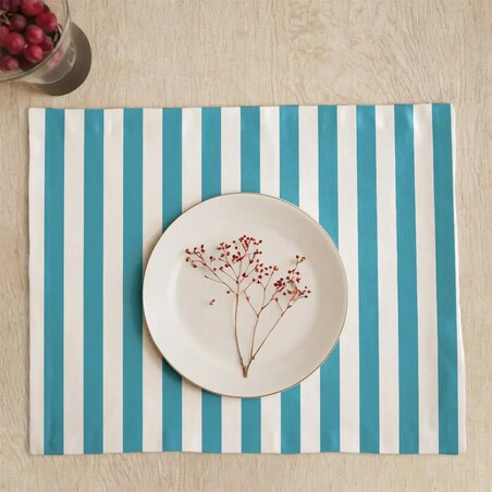 Podkładki świąteczne - błękitne paski - 2 cm