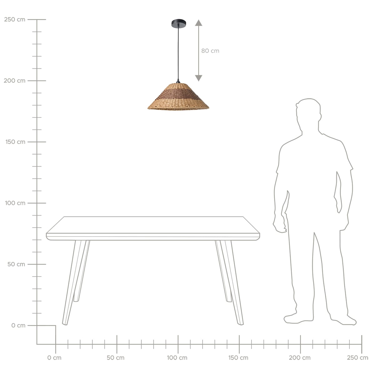 Lampa wisząca BANCAL Papierowa plecionka Naturalny