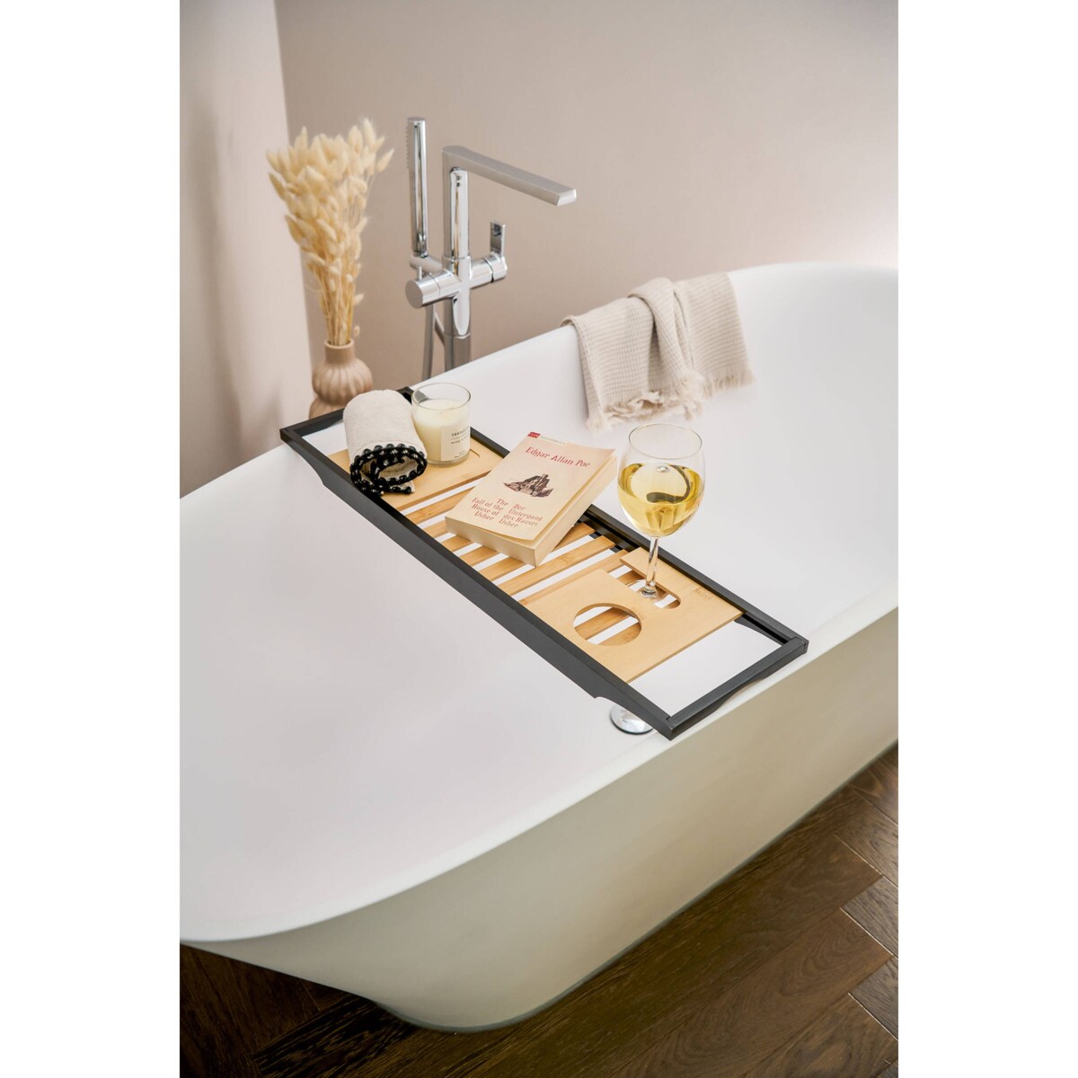 Bambusowa półka na wannę, 70 x 20 x 3,5 cm