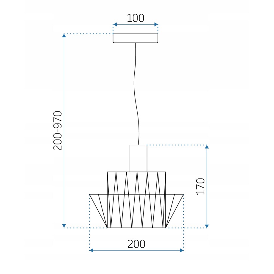 Lampa Sufitowa Wisząca Retro Druciana Vintage