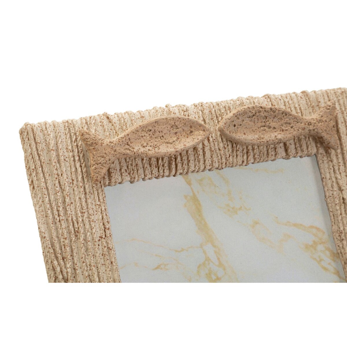 Ramka na zdjęcia Sand, zdjęcie 15 x 20 cm, kolor beżowy, żywica syntetyczna i szkło, rama 21 x 2,8 x 26,5 cm, styl nowoczesny, Mauro Ferretti